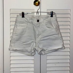 American Eagle white jean shorts